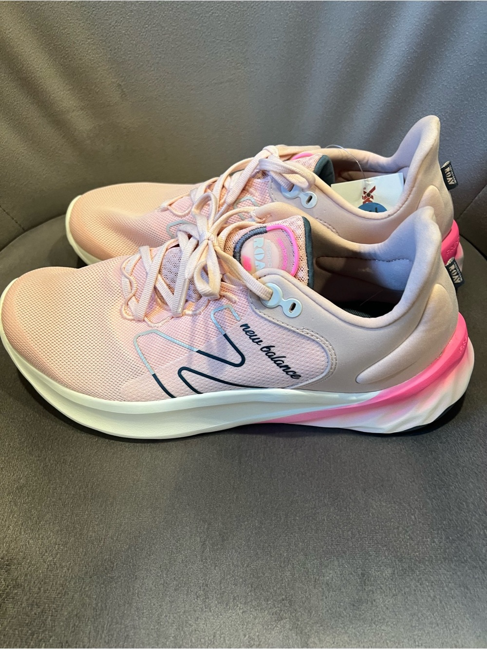 New Balance Pink and White Women's Athletic Sneakers